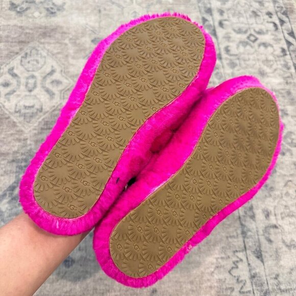 Ugg Fluff Yeah Slide Slippers Open Toe Sandals Cozy Lounge Casual Pink Size 4 - Picture 5 of 8
